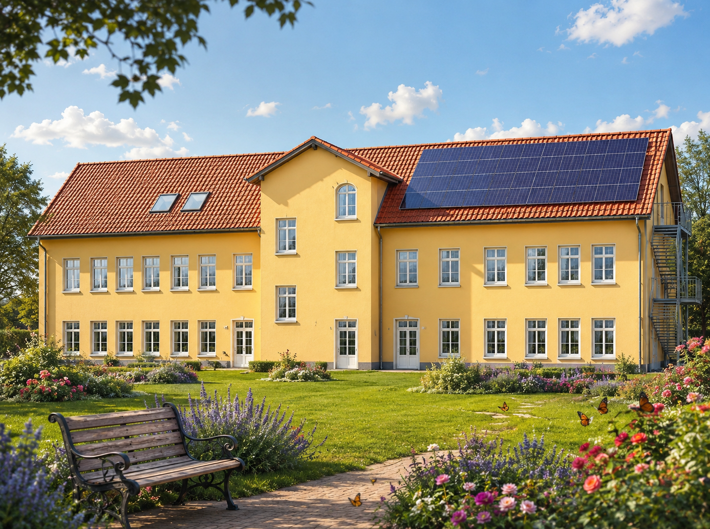 Wohnpark SunCircle in Berlin-Wartenberg: barrierefreies Wohnhaus mit Garten